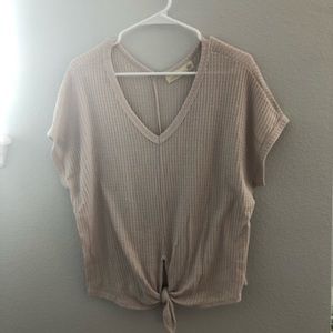 waffle knit top
